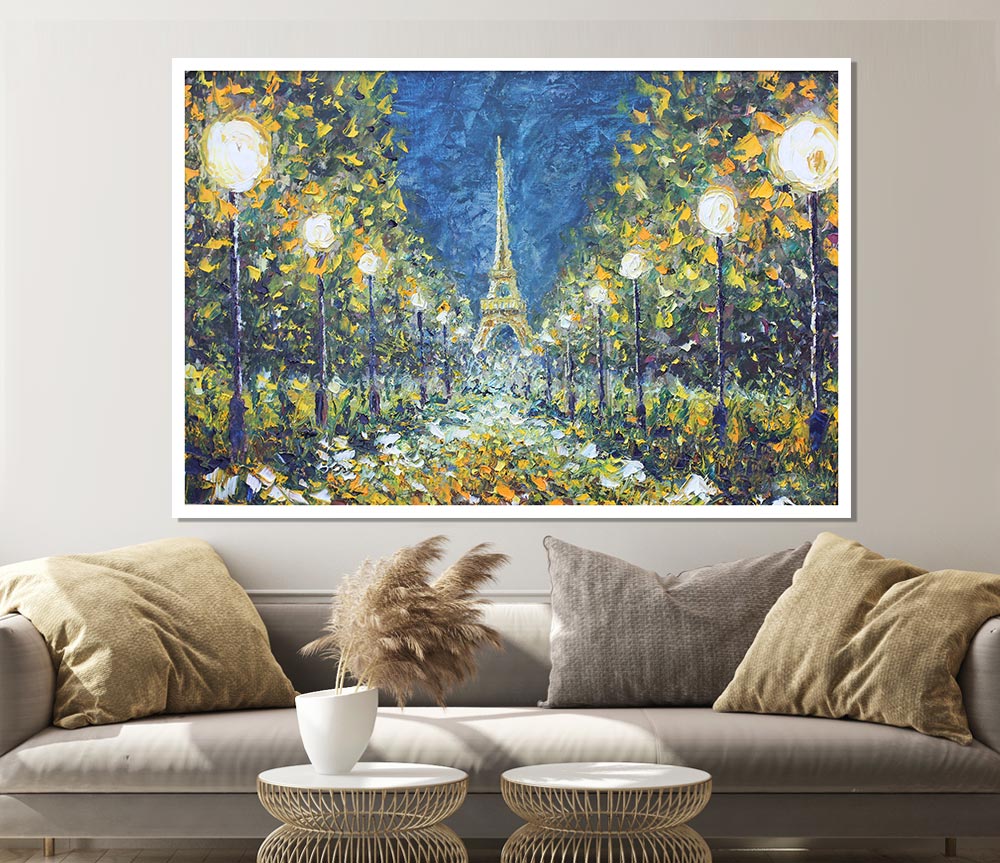 The Streetlights To Paris Print Poster Wall Art