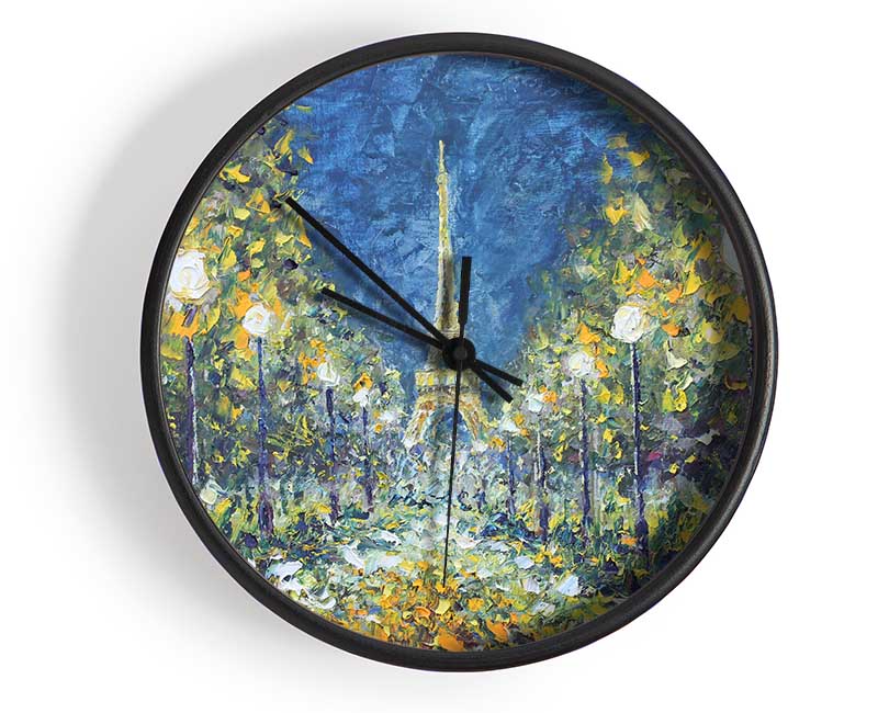 The Streetlights To Paris Clock - Wallart-Direct UK