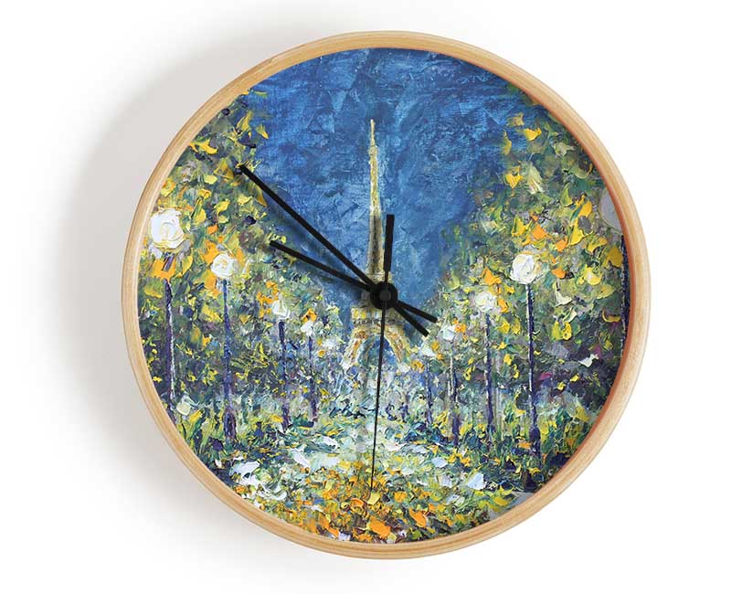 The Streetlights To Paris Clock - Wallart-Direct UK