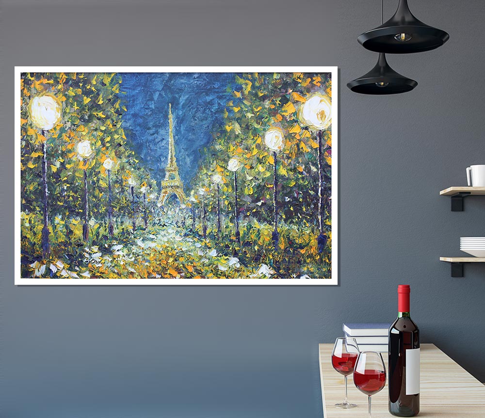 The Streetlights To Paris Print Poster Wall Art