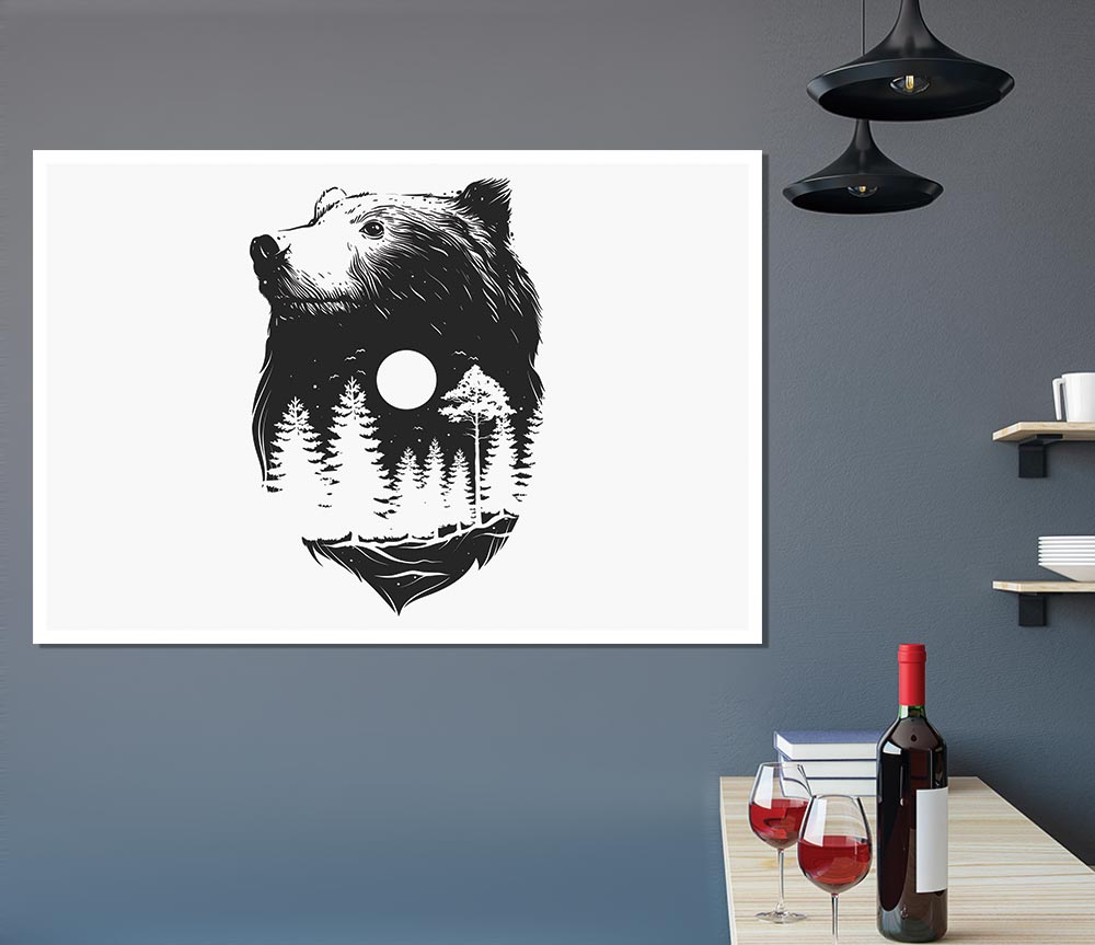 Camp With The Bears Print Poster Wall Art