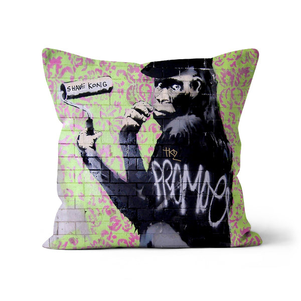 Shave Kong Banksy Cushion