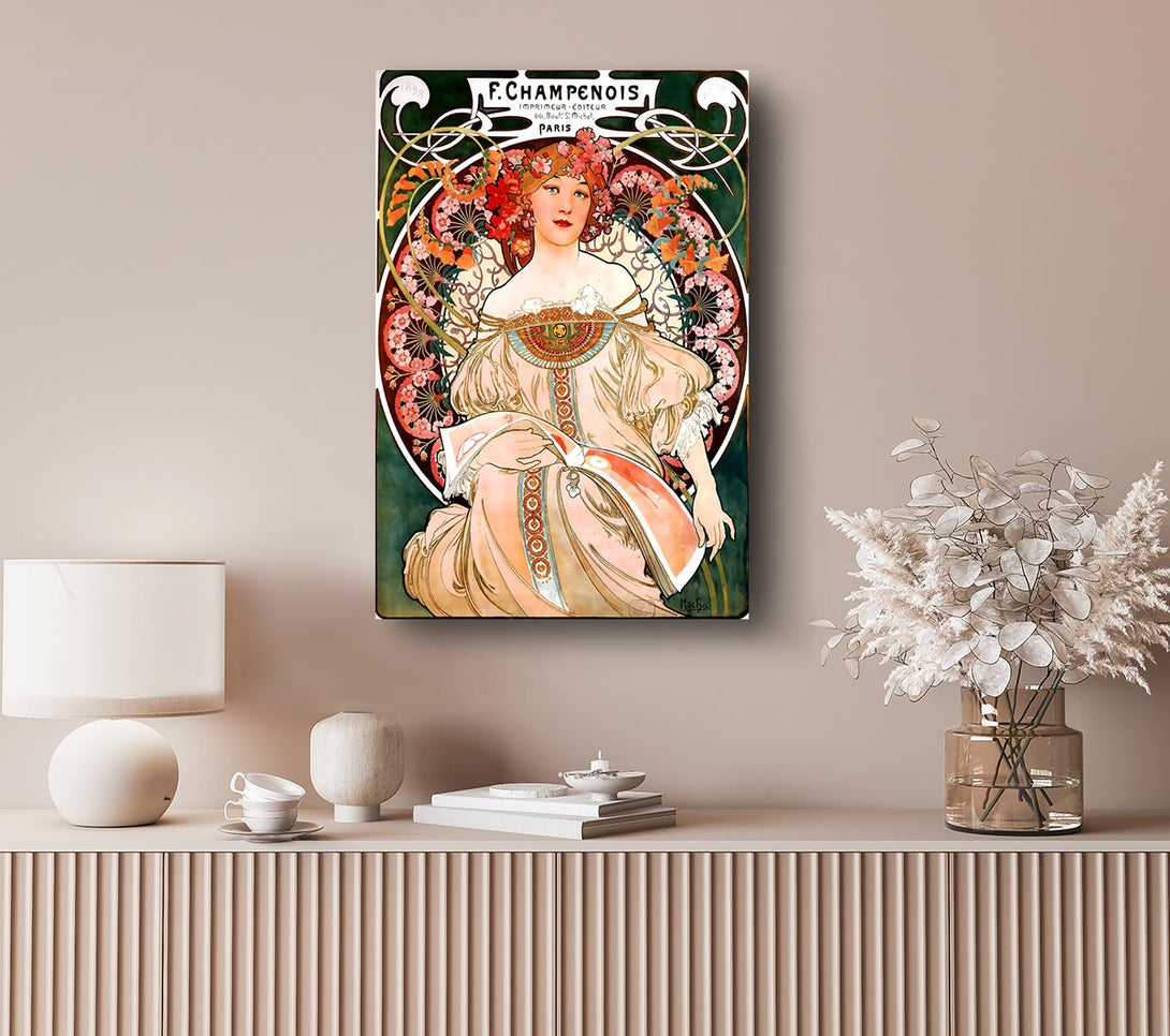 Picture of Alphonse Mucha Champenois Canvas Print Wall Art