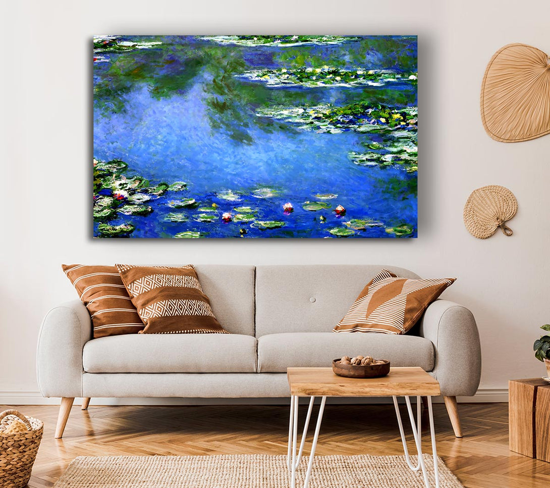 Picture of Monet Water Lilies In Monets Garden Canvas Print Wall Art