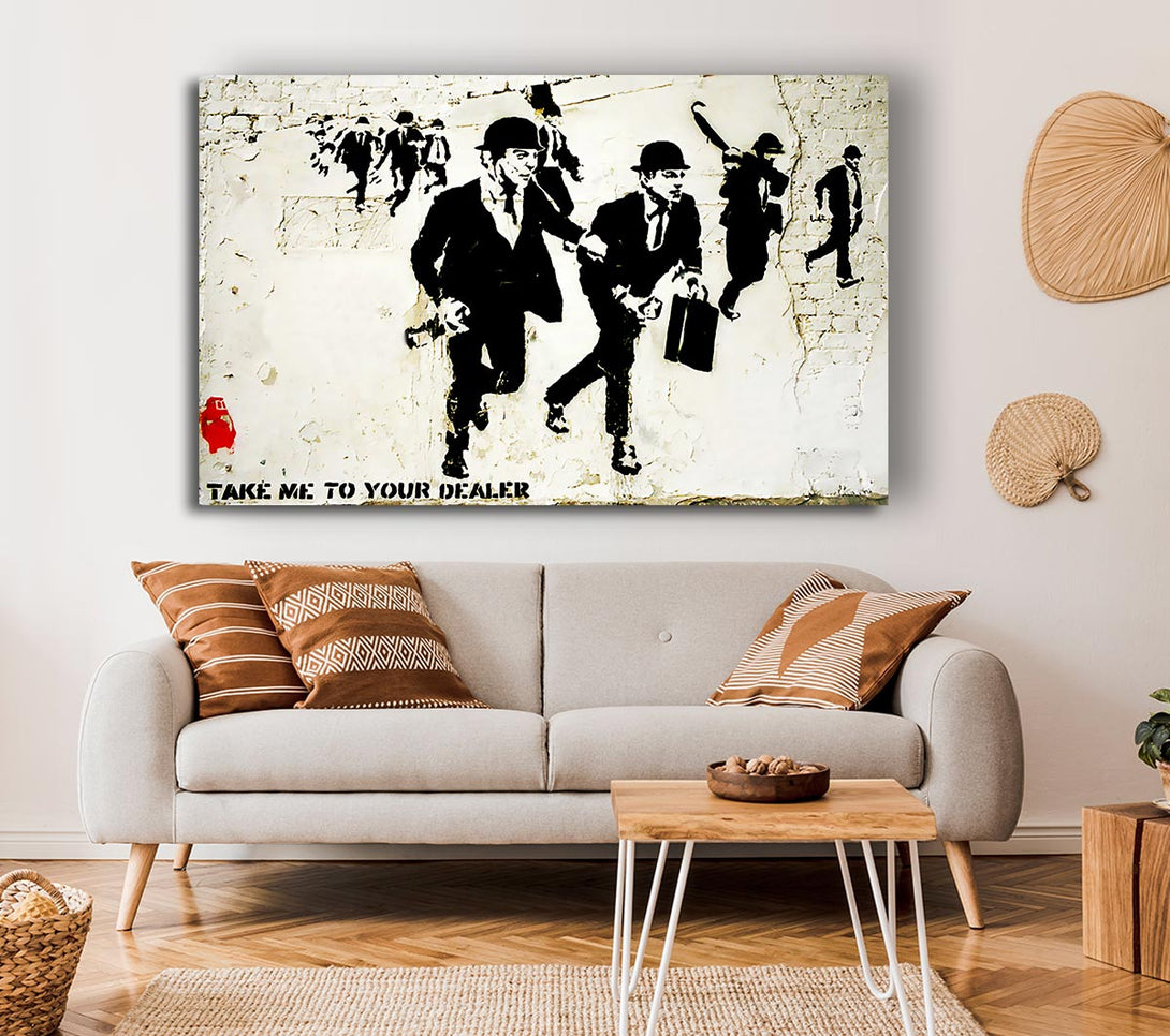 Picture of Bankers On The Run Canvas Print Wall Art