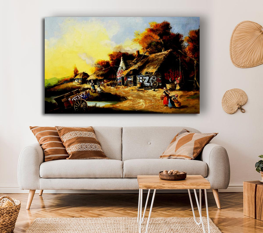 Picture of Countryside Graffiti Canvas Print Wall Art