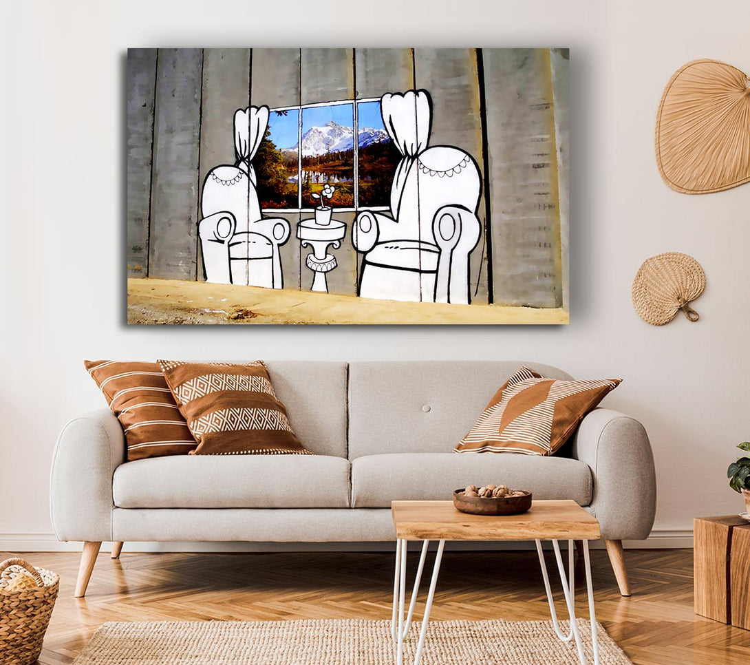 Picture of Paradise Concrete Canvas Print Wall Art