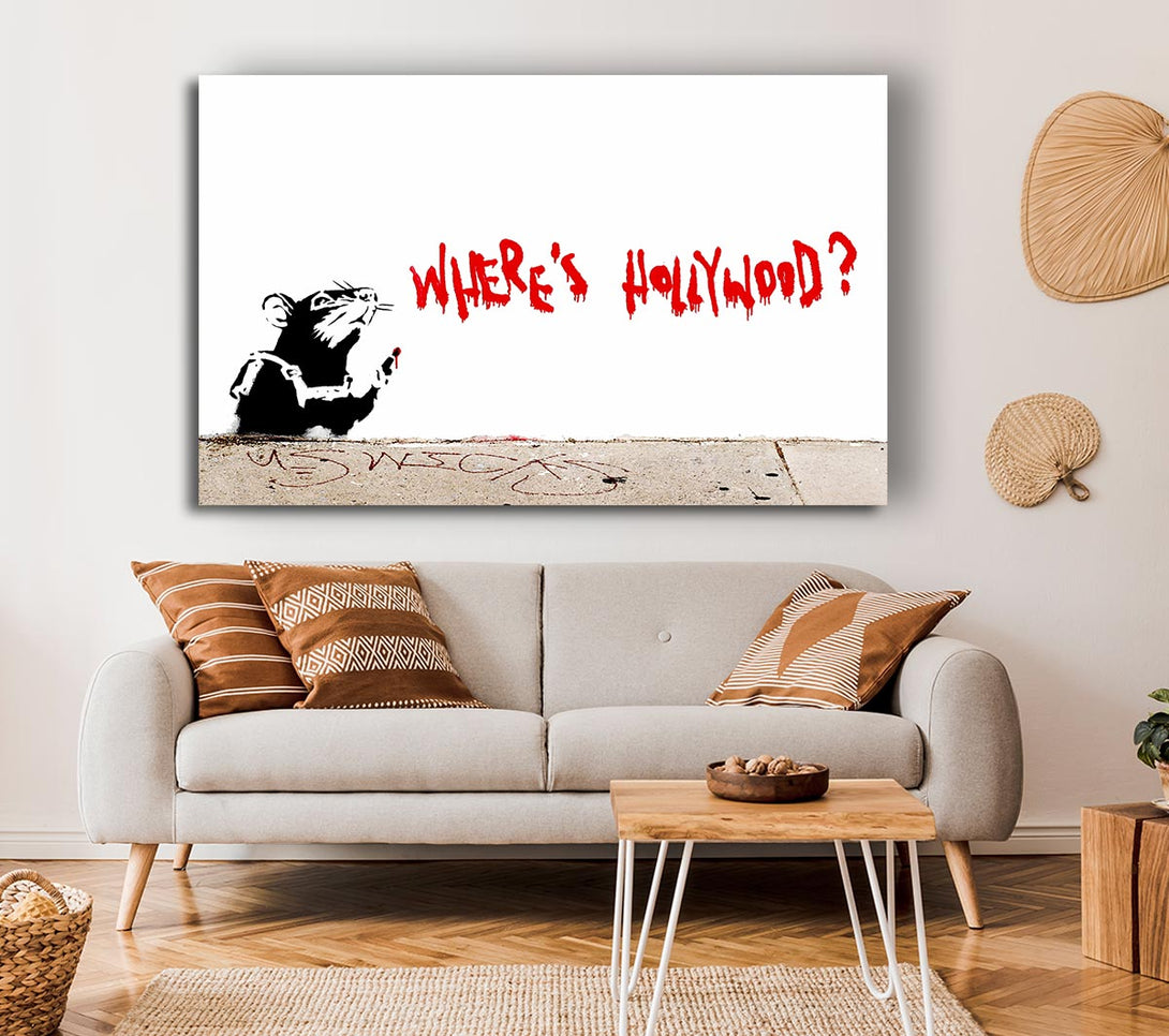 Picture of Rat Wheres Hollywood Canvas Print Wall Art