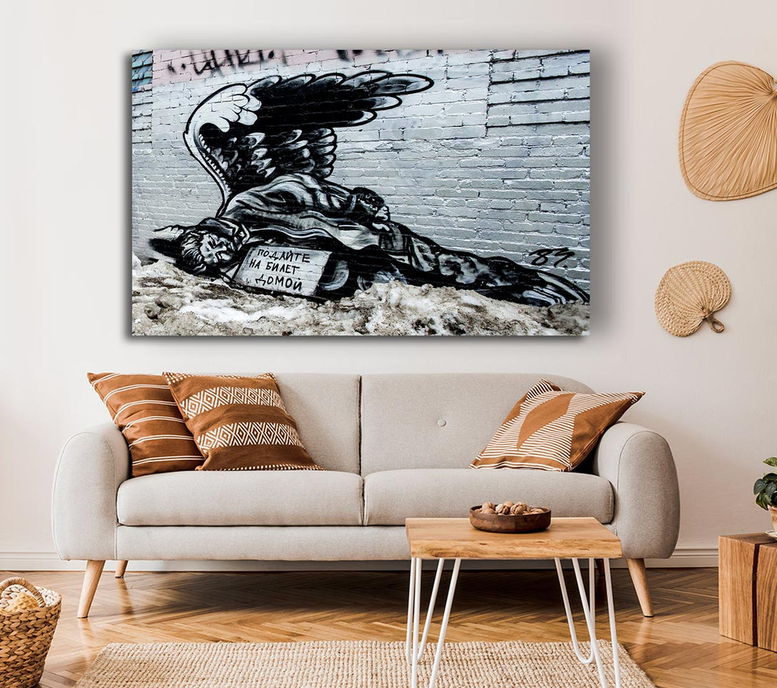 Picture of Russian Banksy Canvas Print Wall Art