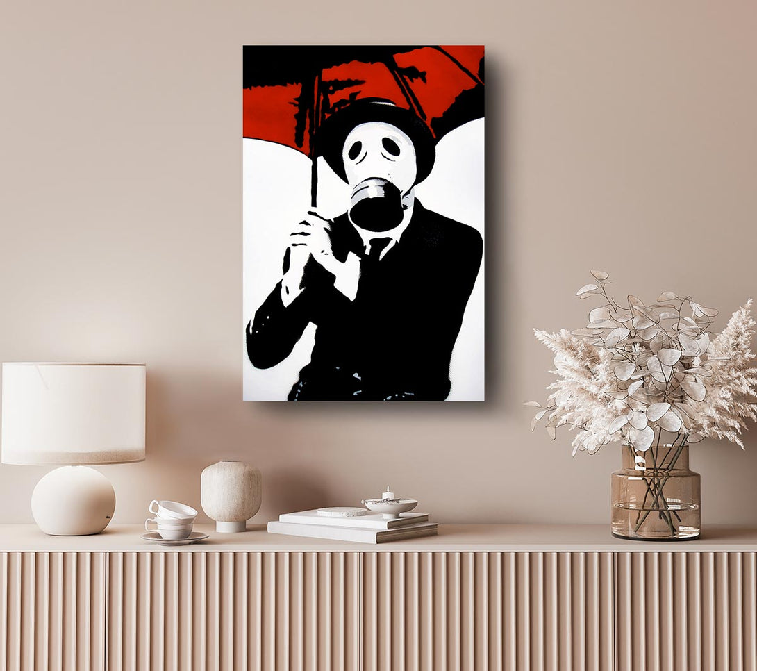 Picture of Bankers Gas Mask Close-Up Canvas Print Wall Art