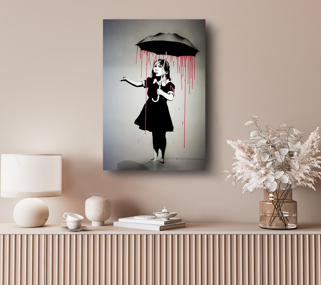 Picture of Umbrella Girl Canvas Print Wall Art