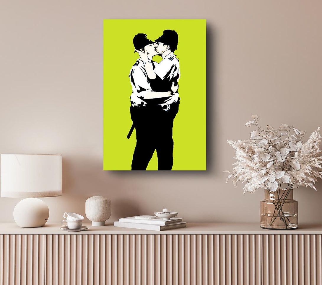 Picture of Bent Coppers Lime Canvas Print Wall Art