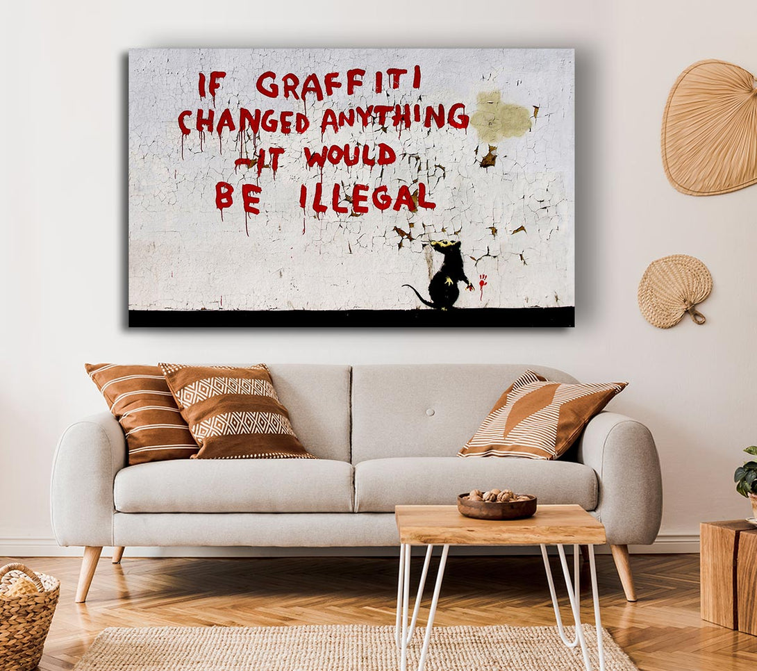 Picture of If Graffiti Changed Canvas Print Wall Art