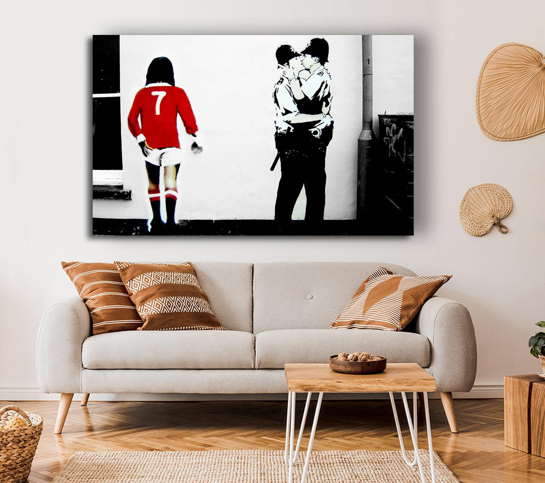 Picture of Kissing Coopers Football Canvas Print Wall Art