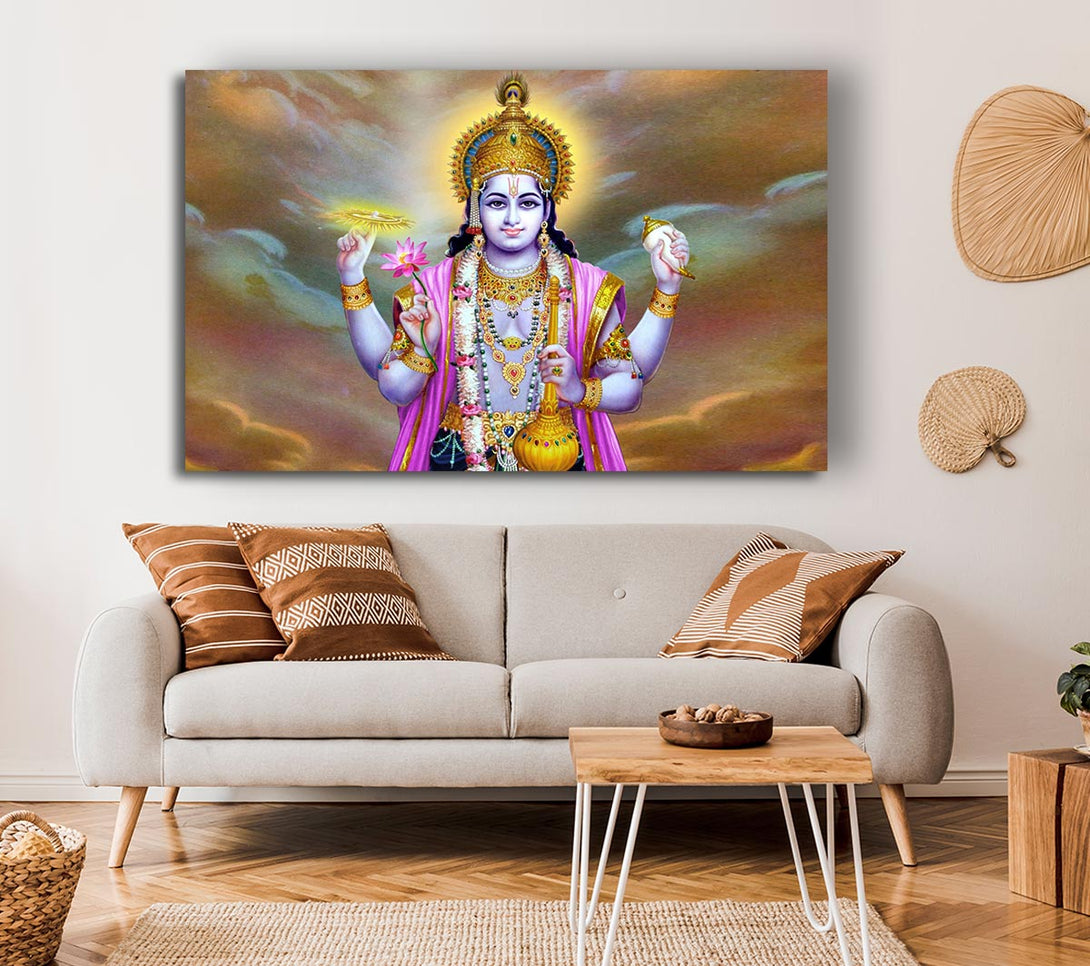 Picture of Hindu Vishnu Canvas Print Wall Art