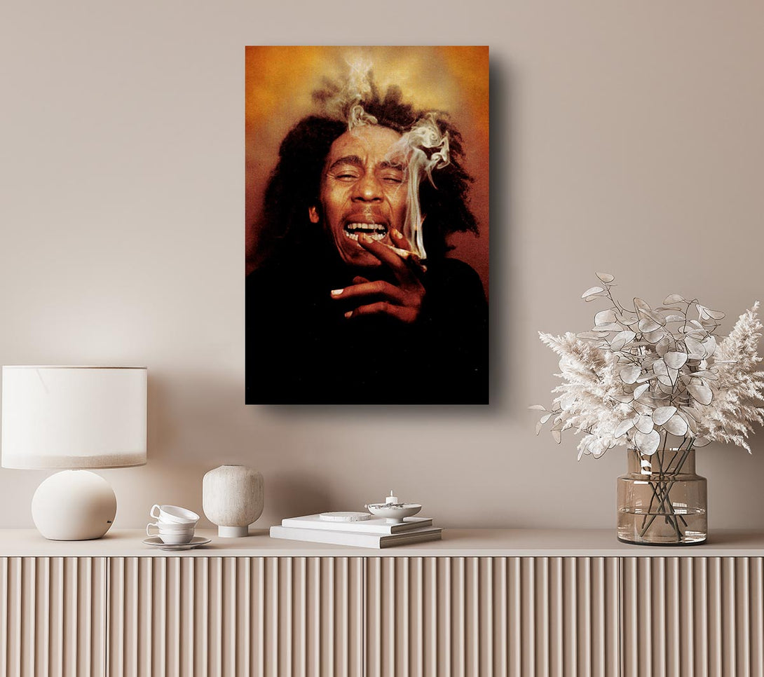 Picture of Bob Marley Laugh Canvas Print Wall Art