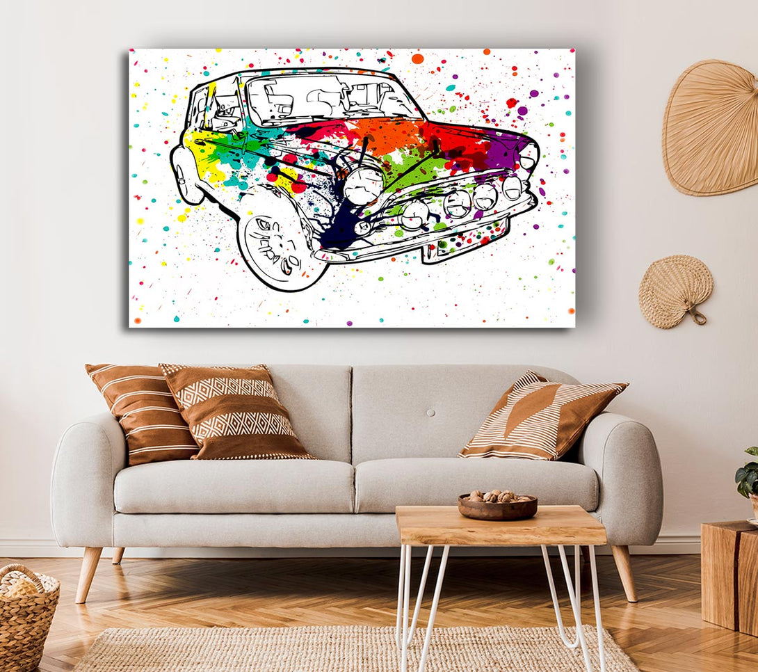 Picture of Mini Rainbow Paint Splat Canvas Print Wall Art