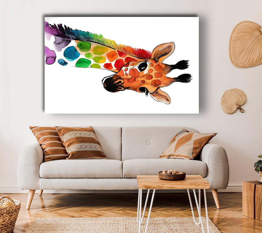 Picture of Rainbow Giraffe Canvas Print Wall Art