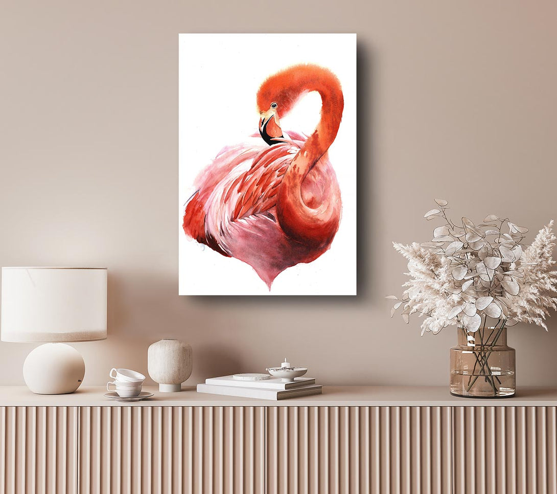 Picture of Flamingo Groom Canvas Print Wall Art