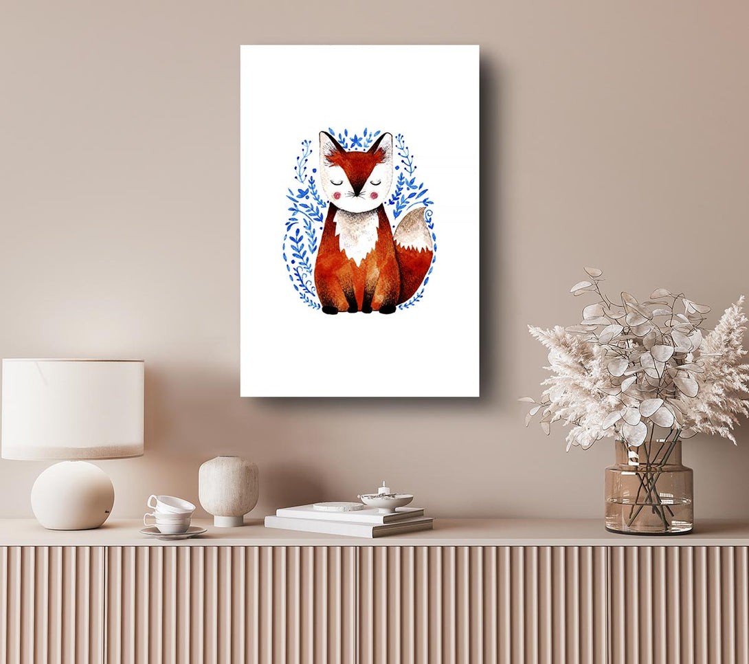 Picture of Sleeping Fox Canvas Print Wall Art