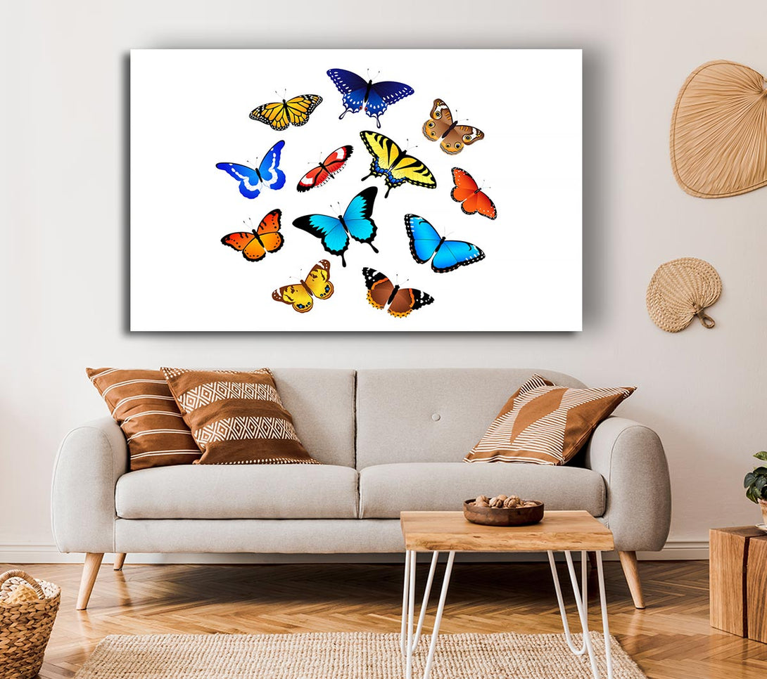 Picture of Colourful Butterflies Canvas Print Wall Art