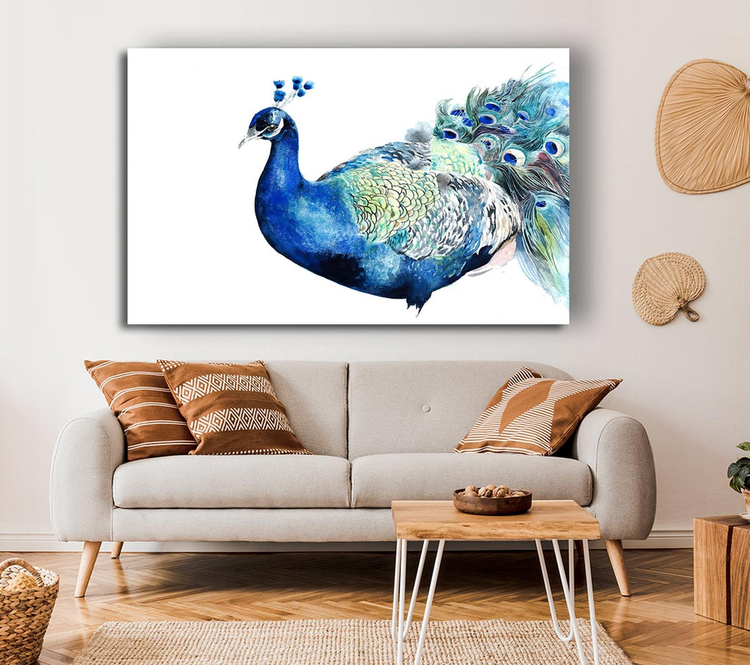 Picture of Peacock Blues Canvas Print Wall Art