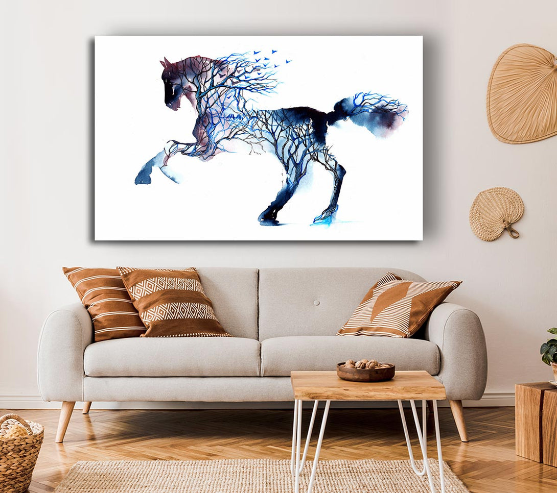 Picture of Horse Branches Canvas Print Wall Art