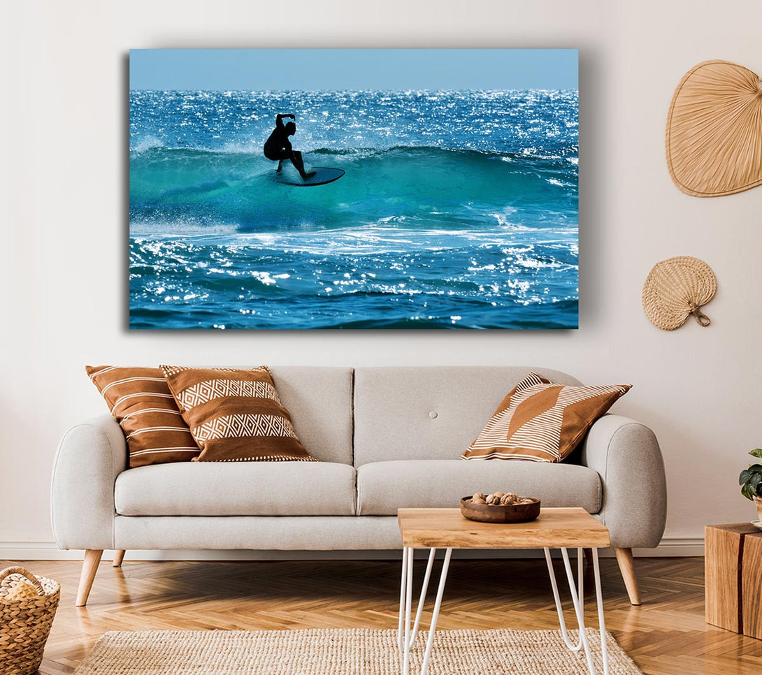 Picture of California Surfer Canvas Print Wall Art