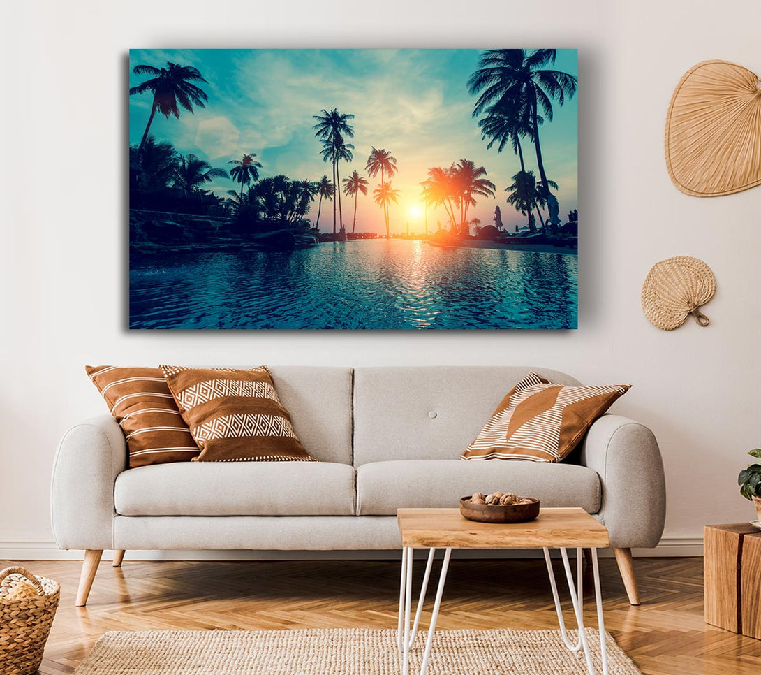 Picture of As The Sun Goes Down 2 Canvas Print Wall Art