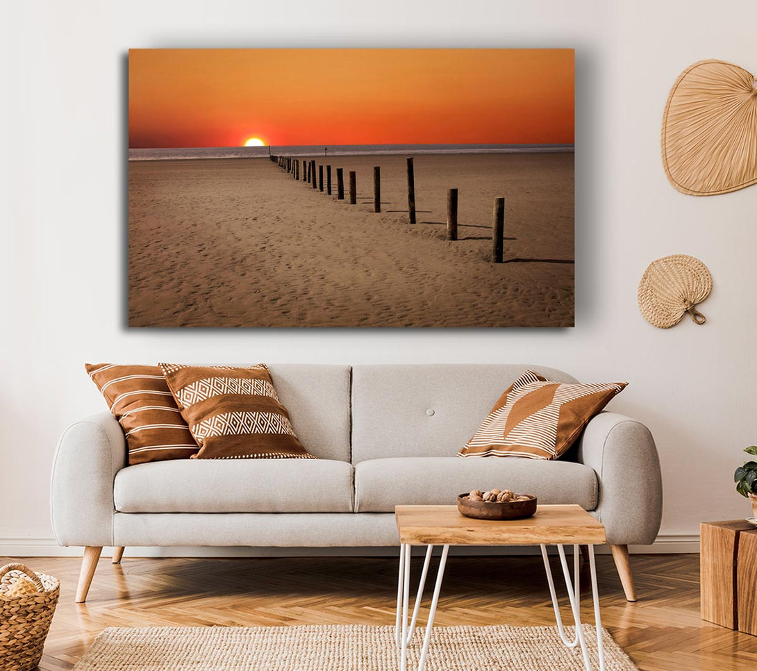 Picture of Sunset Walk Canvas Print Wall Art