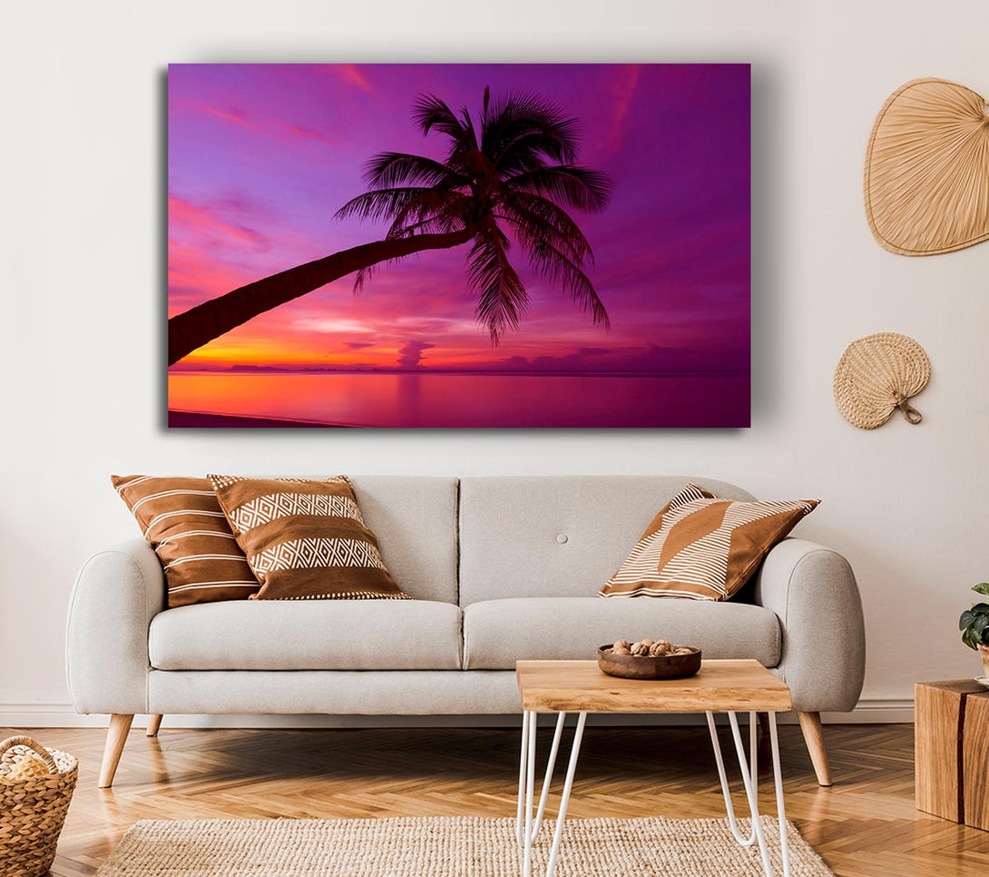 Picture of Palm Tree Skies Canvas Print Wall Art