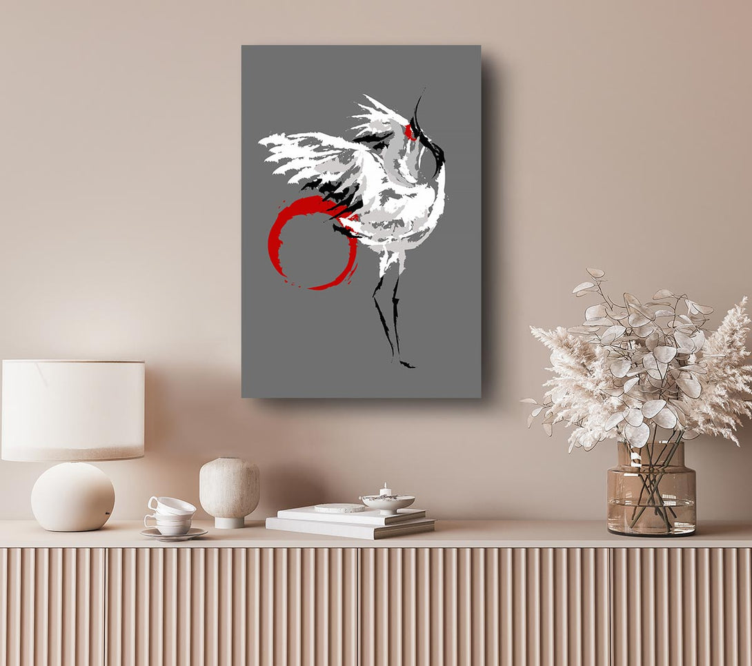 Picture of Japanese Crane 2 Canvas Print Wall Art