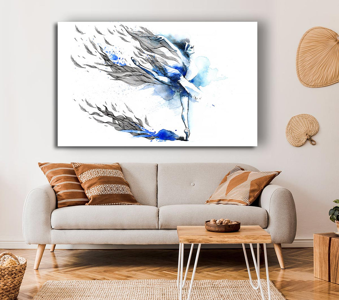 Picture of Blue Ballerina 12 Canvas Print Wall Art