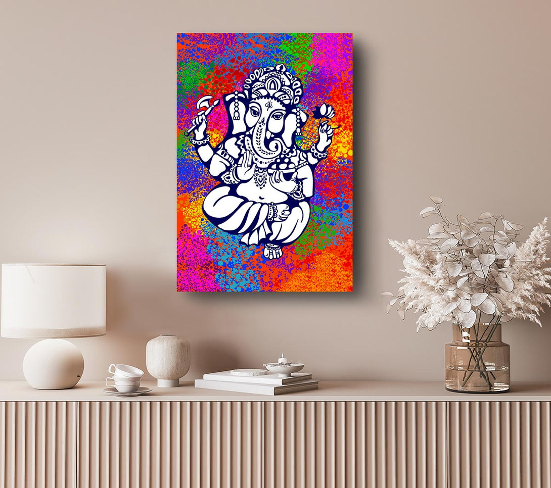 Picture of Hindu God Ganesha 8 Canvas Print Wall Art