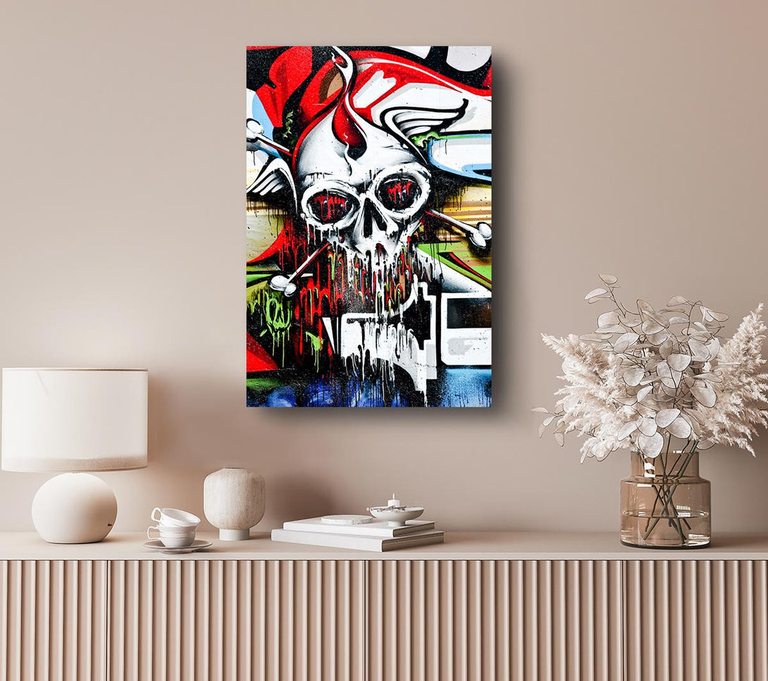 Picture of Melting Skull Canvas Print Wall Art