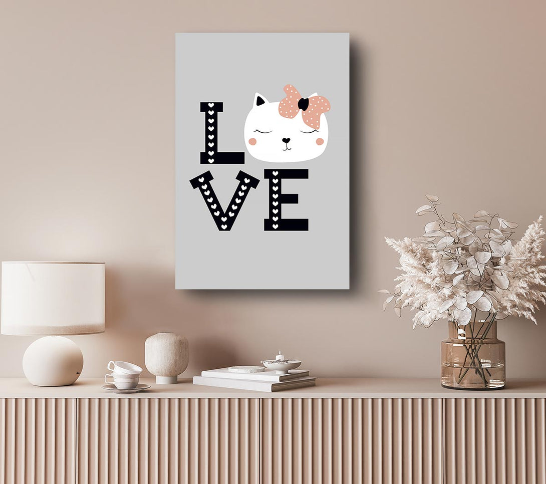 Picture of Love Cat Canvas Print Wall Art