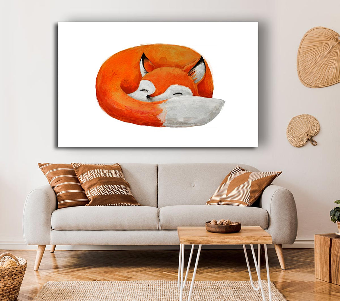 Picture of Sleeping Fox 1 Canvas Print Wall Art