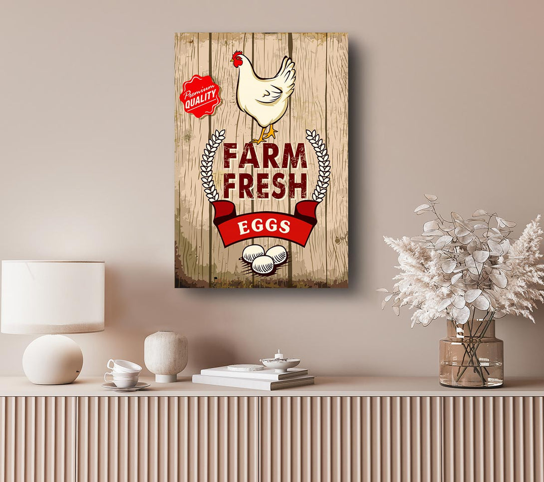 Picture of Farm Fresh Eggs Canvas Print Wall Art