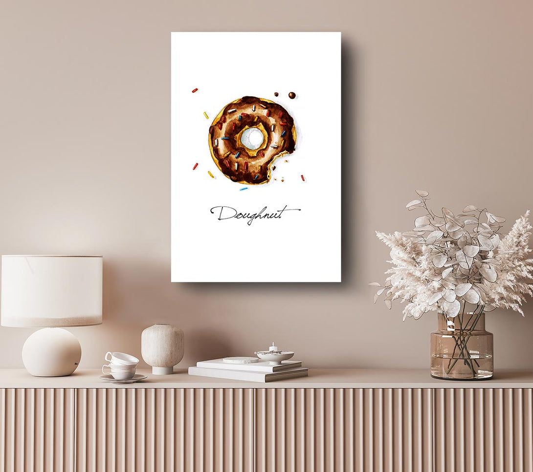 Picture of Chocolate Doughnut Canvas Print Wall Art