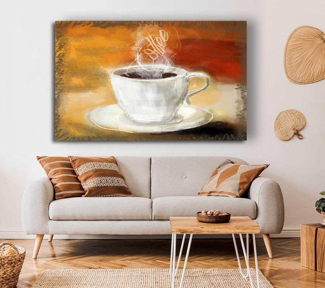 Picture of Coffee Steam Canvas Print Wall Art