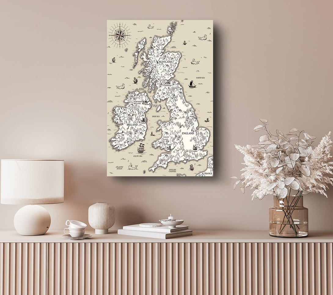 Picture of Scotland Island England And Wales Canvas Print Wall Art