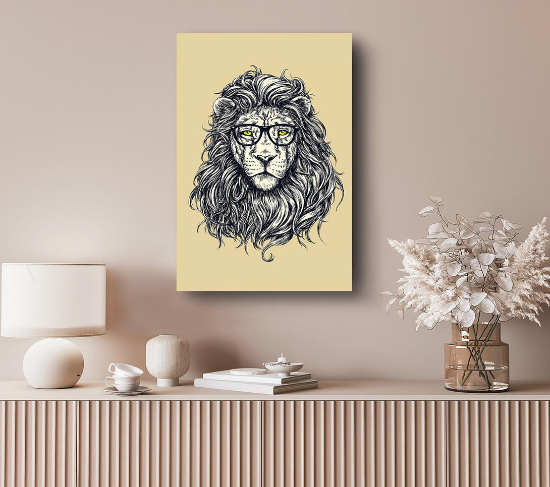 Picture of Smart Lion Canvas Print Wall Art