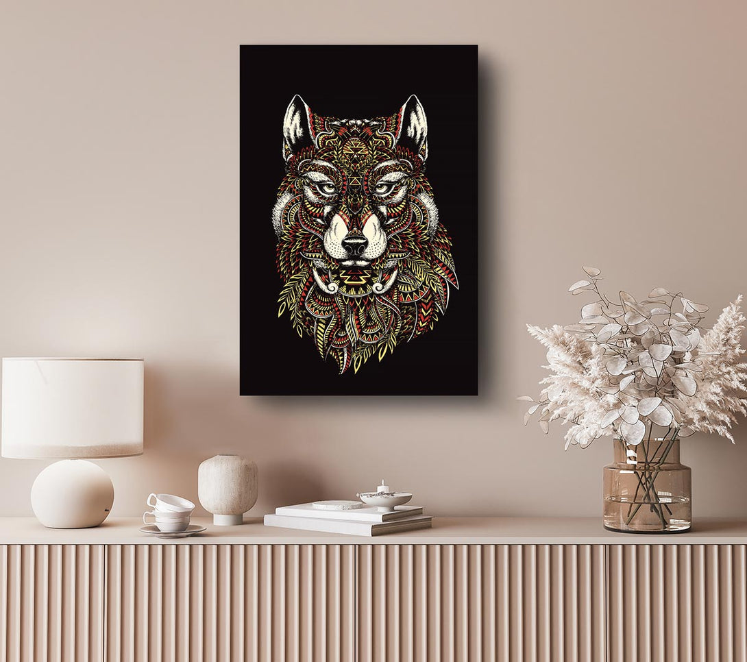 Picture of Indian Wolf Canvas Print Wall Art