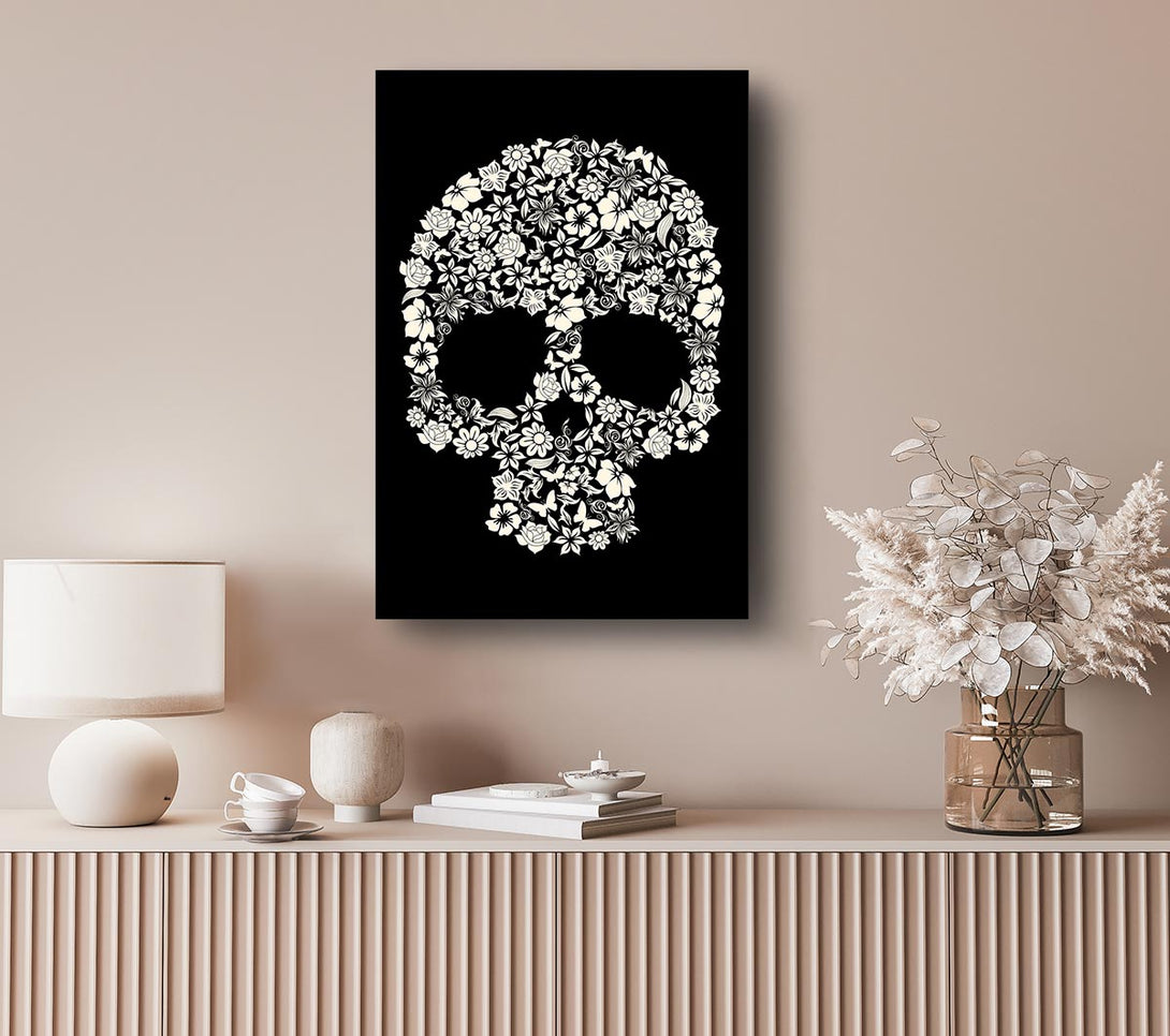 Picture of Flower Skull 1 Canvas Print Wall Art