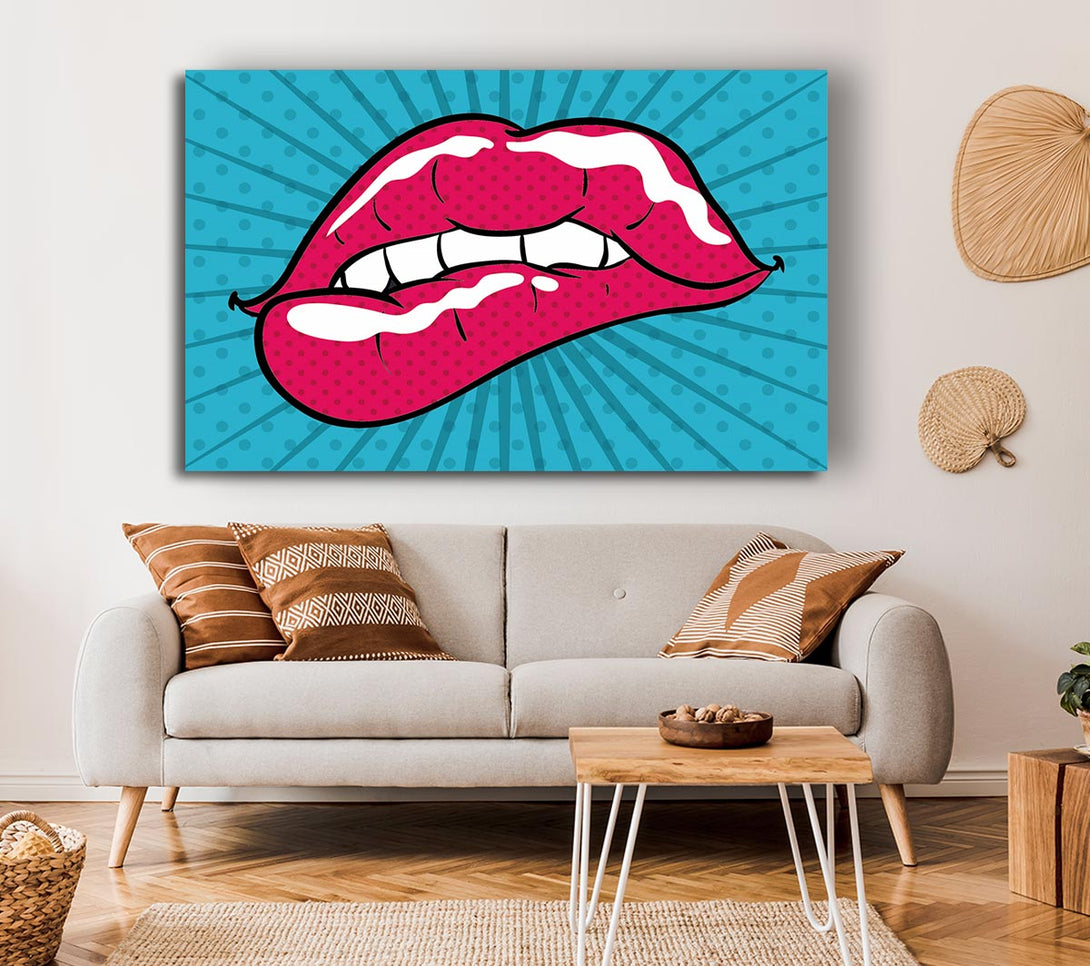 Picture of Pink Lips Canvas Print Wall Art