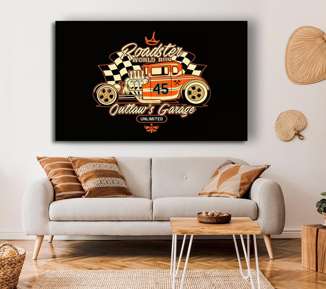 Picture of Outlaws Garage Canvas Print Wall Art