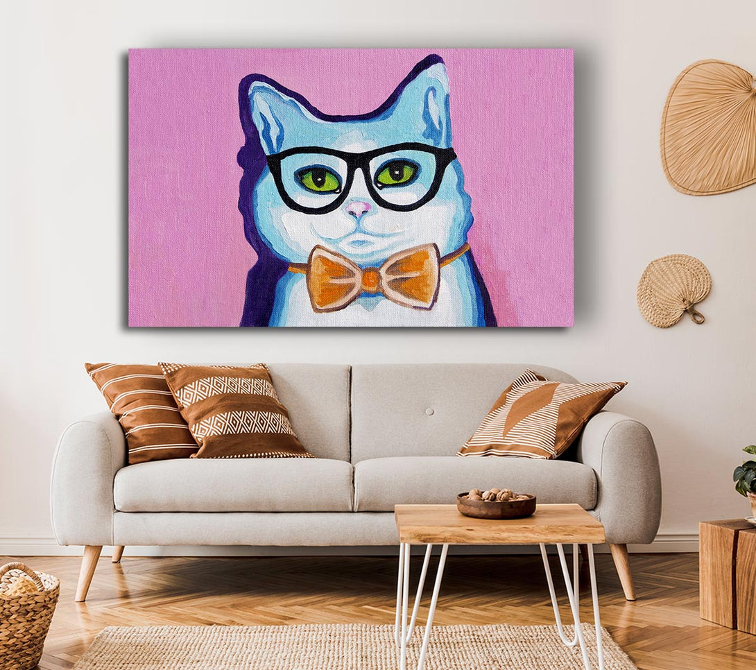 Picture of Clever Cat Canvas Print Wall Art