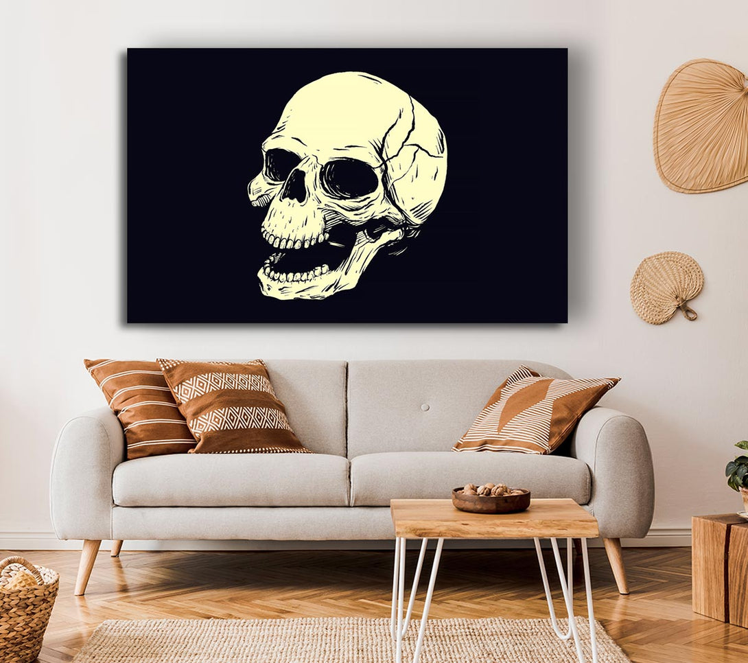 Picture of Laughing Skull Canvas Print Wall Art