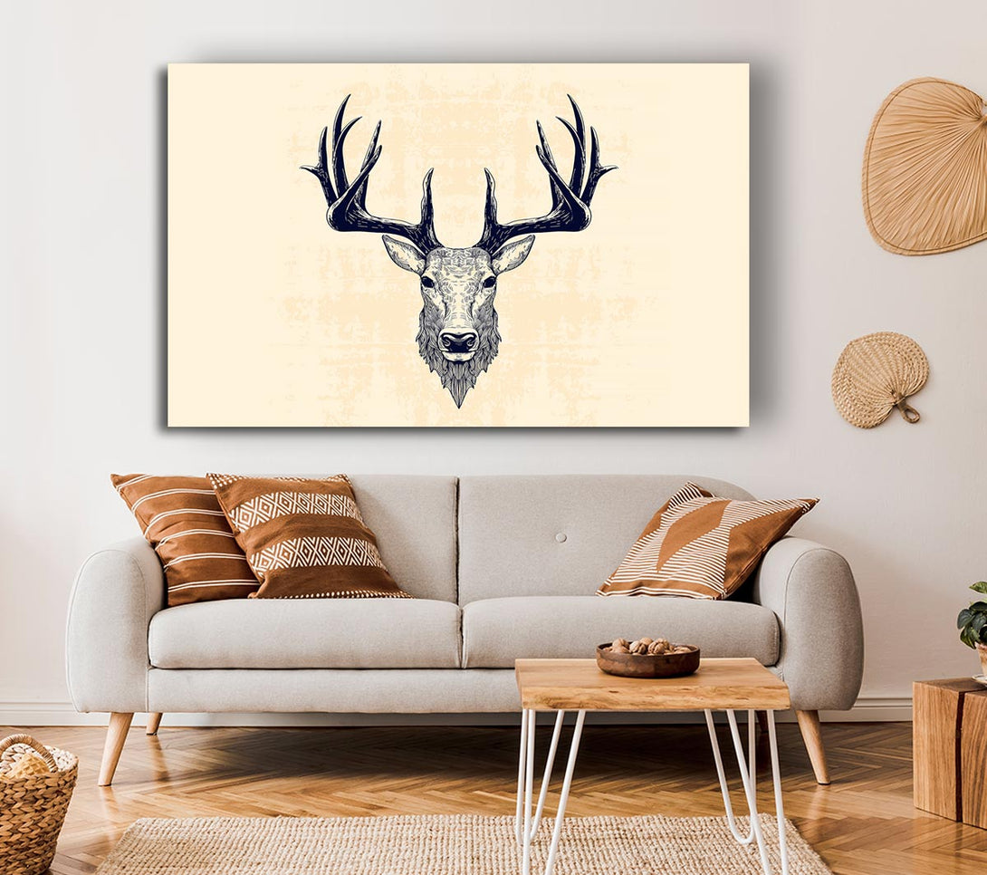 Picture of Stag Head Canvas Print Wall Art