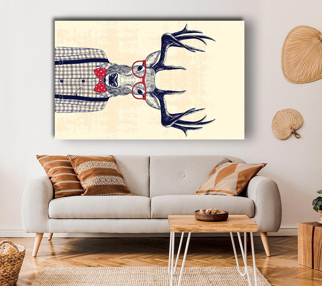 Picture of Clever Stag Canvas Print Wall Art